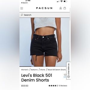 501 Levi’s Shorts (black)